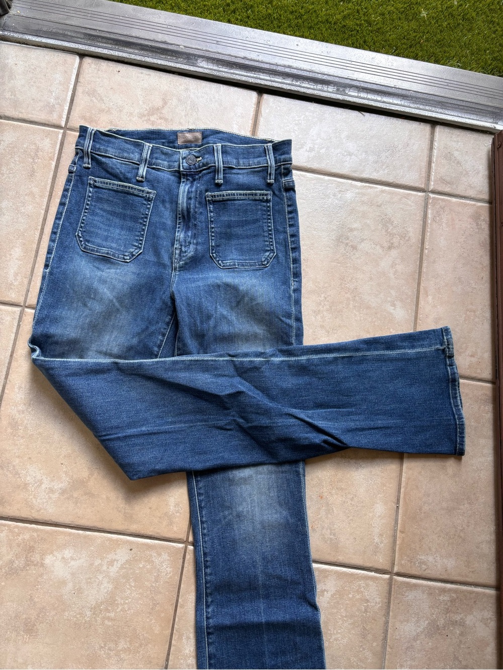 MOTHER Women’s Blue Straight-Leg Jeans - Classic Denim